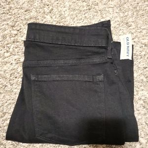 OLD NAVY Womens SIZE 6 Knicker Bootcut Jeans Mid Rise Black Denim